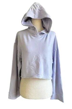 Nike Purple Crop Top Yoga Hoodie Sweater Women's Size Small | 42-24 thumbnail 1