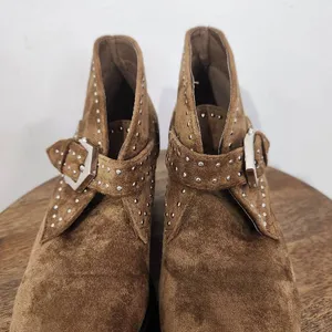 Seven7 Brown Dallas Faux Suede Boot Size 7 Studded Ankle Bootie Suede Bootie thumbnail 3
