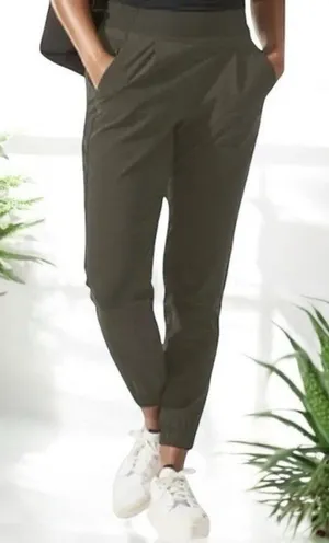 Athleta Textured Brooklyn Jogger Pants Olive Green Stretch Athletic Gym 4‎ thumbnail 1