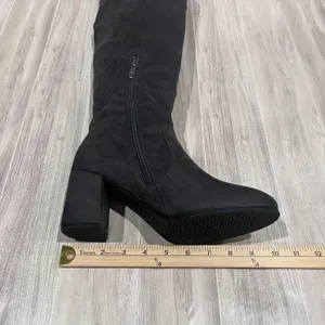 Dream Paris Over the Knee Boots Block Heel Gray Thigh High Boots Womens Size 9 thumbnail 5