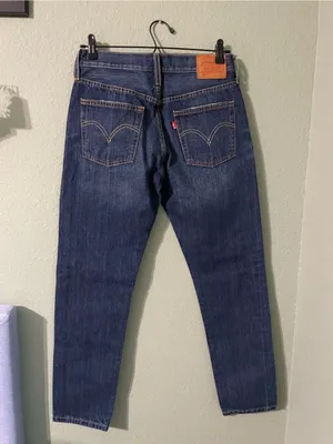 Levi’s 501 Tapered Distressed Jean Size W25 L28 Dark Wash Button Fly thumbnail 8