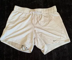 Women's Gray Nike Dri-Fit Athletic Shorts Drawstring Closure Size Small thumbnail 1