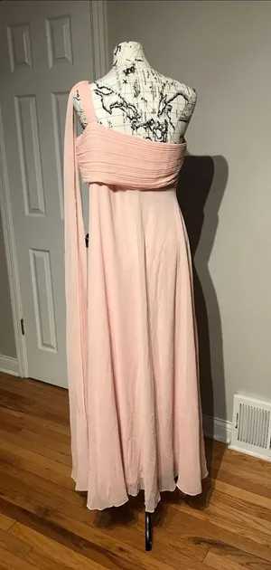 Ever Pretty Chiffon Vintage One Shoulder strap draped accordion Chiffon Formal Evening Gown Dress Asymmetric coquette Gown thumbnail 3
