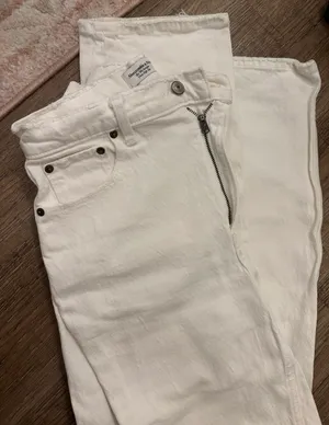 White Distressed Jeans thumbnail 4