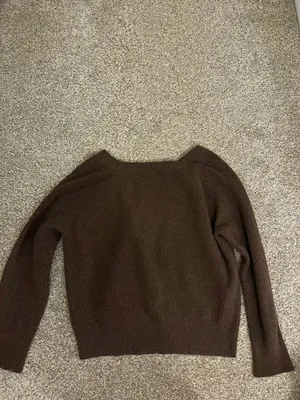 philosophy brown v neck sweater  thumbnail 3