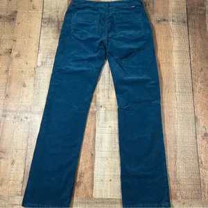 Patagonia Teal Blue Organic Cotton Corduroy Pants Women's 27 Short / 4 Straight thumbnail 5