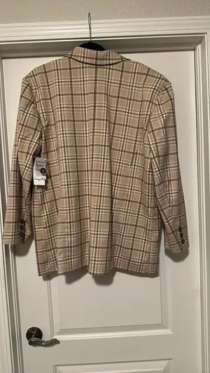 Treasure & Bond Oversize Plaid Blazer Women’s X-Large Tan Avery Plaid thumbnail 3