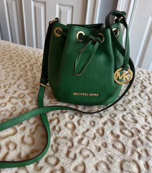 Michael Kors Bucket Bag Leather Mini Crossbody Esmerald Green Women's thumbnail 3