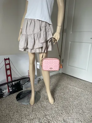 Coach Mini Carey Crossbody Bag In Signature Canvas With Charms thumbnail 10