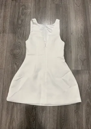 Showpo RAQUELLE Mini Dress Boucle Boat Neck V Back Fit & Flare Dress Size XS thumbnail 11