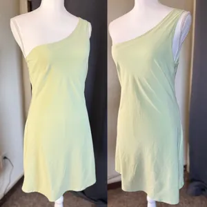 Abercrombie & Fitch Traveler One Shoulder Romper Womens MT Green thumbnail 2