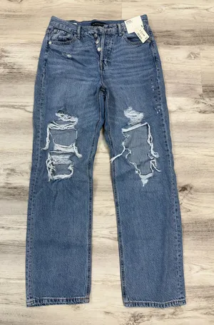 Aeropostale Light Blue Distressed 90s baggy Jeans thumbnail 1