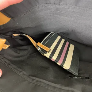 Victoria’s‎ Secret purple cream black striped zip shoulder bag with coin purse thumbnail 9