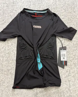 Moolah Kicks Womens Padded Compression Top Black Rib Protection Shirt ‎ M thumbnail 1