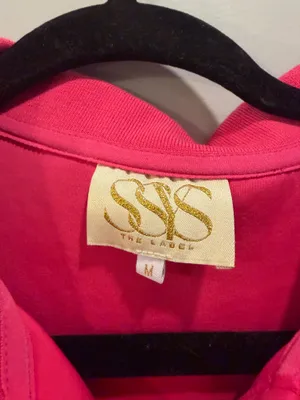 SSYS The Label Margaret Drop Waist Flounce Hem Collared Dress Hot Pink thumbnail 6