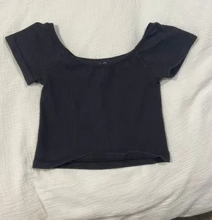 Free People Cropped Black Tank Top thumbnail 1