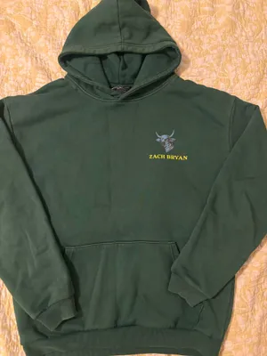 Unisex Zach Bryan Green Hoodie thumbnail 2