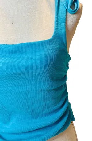 Free People NWOT The Boulevard Tank in Aqua Size Medium thumbnail 6