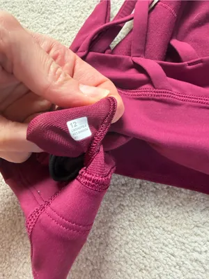 Lululemon‎ Energy Bra Long Line Strappy Back Burgundy Size 12 thumbnail 3
