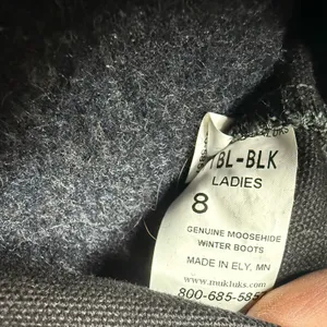 STEGER MUKLUKS Sz 8 Black Moosehide Leather OJIBWA Winter Boots Made In USA thumbnail 10