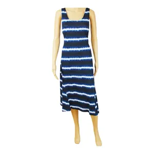 Lauren Ralph Lauren Sundress Sleeveless Striped Blue‎ White Linen Size Small thumbnail 12