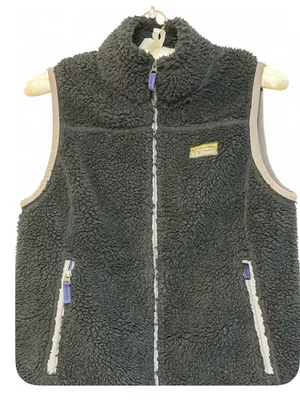 NWT L.L.Bean Women’s Mountain Mountain Pile Black Zip Up Fleece Vest Size S Reg thumbnail 6