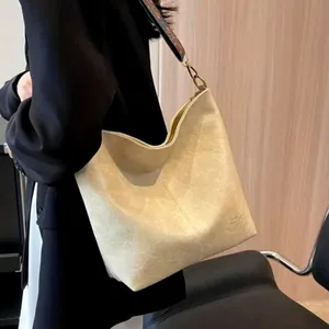 PU Leather Crossbody Shoulder Bag - Beige thumbnail 3