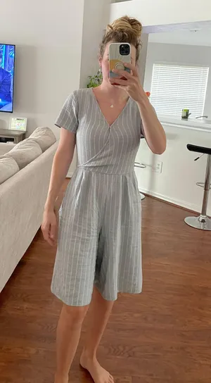 Striped Mid Length Jumpsuit thumbnail 1