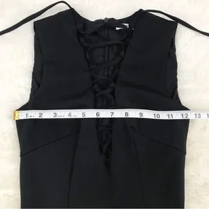 FINDERS KEEPERS Black Lace Up Fitted Midi Dress Sleeveless Party Size XXS‎ thumbnail 13