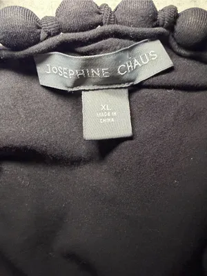 Josephine Chaus Beaded Neckline Black Minimalist Maxi Dress XL. thumbnail 7