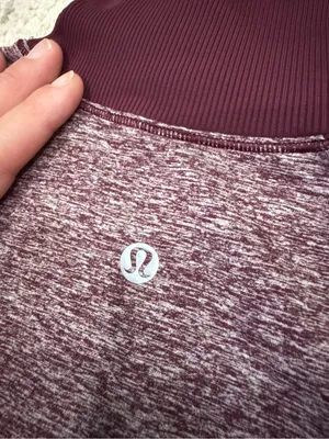 Lululemon Always Alert 1/2 Zip Pullover Heathered Garnet Running Top Sz 2 thumbnail 6