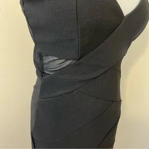 Honey and Rosie Black Bodycon Bandage Dress S/M thumbnail 5