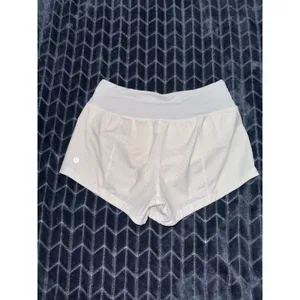 LULULEMON Women's Speed Up Shorts White stretch Size 4 thumbnail 3