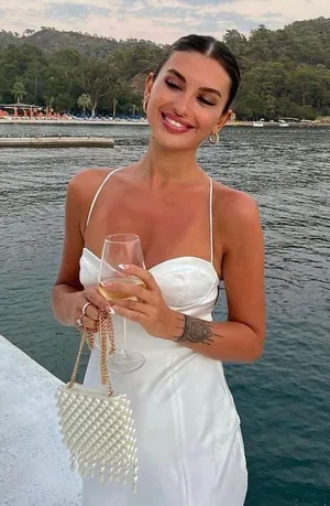 ZARA dress wedding midi bridal corset open back satin shower party coctail thumbnail 8