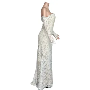 LULUS Romance Dreamer Lace Off-the-Shoulder Dress, White, Large thumbnail 10