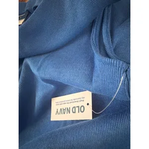 Old Navy‎ Maternity Large Royal Blue Ribbed Mock Neck Sleeveless Midi Dress NWT thumbnail 3