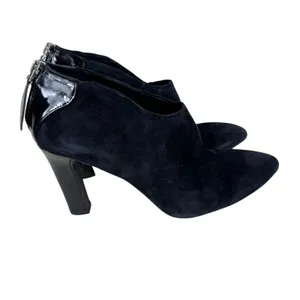 Franco‎ Sarto Vella Black Suede Pointed Toe Bootie Stiletto Heels Women's Sz 8.5 thumbnail 2