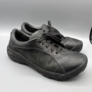 Keen Presidio Shoes Womens Size 9 Black Leather Comfort Oxford Sneakers Gorpcore thumbnail 4