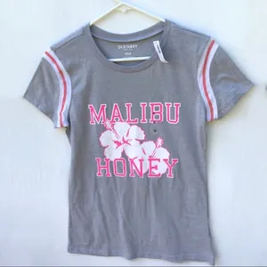Old Navy Short Sleeve Womens Graphic Malibu Honey Tee Size M thumbnail 1
