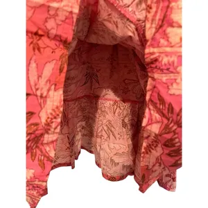 Ulla Johnson Lulua Frill Sleeve Tiered Ruffed Mini Dress Size 8 Medium Pink thumbnail 12