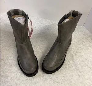 Muk Luks Womens Grey Mid-Calf Boots Knit Back Lug Sole Size 7 1000173-020‎ thumbnail 1