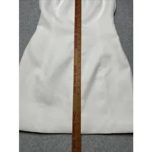 Meshki Strapless White Mini Dress with Seam Detailing thumbnail 5