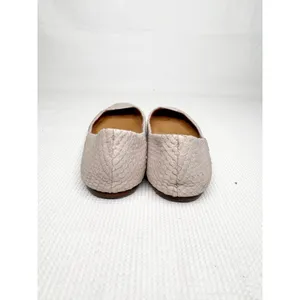 Ann Taylor Beige Nude Snakeskin Leather Ballet Flat Size 7M thumbnail 4