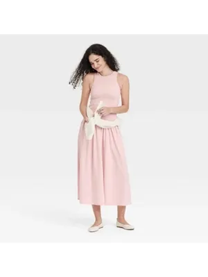 Universal Thread NWT Women's Pink Smocked A-Line Dress Size XS thumbnail 3
