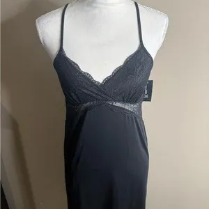 NWT INC International Concepts Black Chemise with Spaghetti Straps thumbnail 2