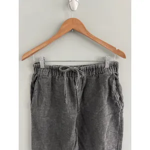 Zara Linen Drawstring Pull On‎ Pants Size Small thumbnail 2
