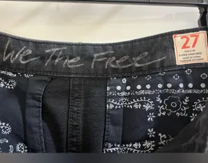 Free People| We the Free Black Denim Skirt. Women’s waist size 27 thumbnail 4