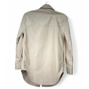 Aritzia Wilfred | Women's 2XS | The Ganna Vegan Leather Shirt Jacket in Birch thumbnail 7
