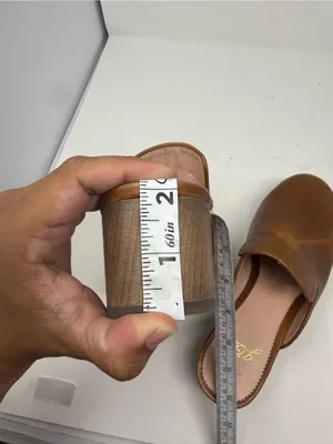 J Crew Brown Cognac Leather Clogs Size 6 thumbnail 7