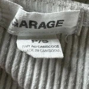 Garage White Ribbed Bungee Cropped Cami Size Small thumbnail 6